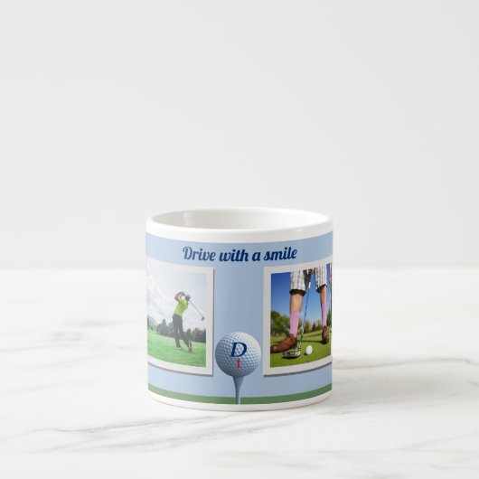 Golf Theme Golfer Dad Instant Photo Espresso Cup Espresso Kop (Voorkant)