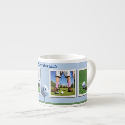 Golf Theme Golfer Dad Instant Photo Espresso Cup Kop (Voorkant rechts)