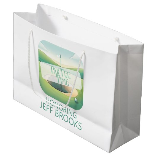 Golf Theme Groot Cadeauzakje (Voorkant Gekanteld)