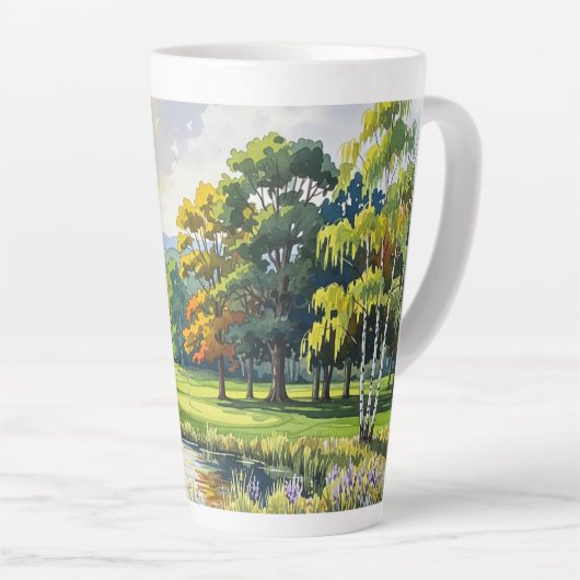 Golf Theme Latte Mok (Rechterhoek)