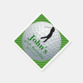 Golf Theme Man Verjaardag Gepersonaliseerd servet (Hoek)