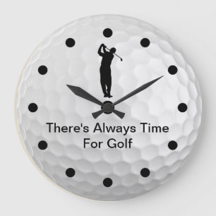 Golf Theme Mans Cave Wall Clocks Grote Klok