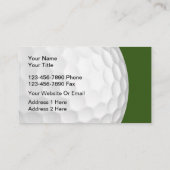 Golf Theme Modern Two Side Visitekaartje (Achterkant)
