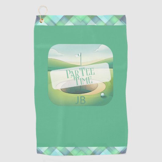 Golf Theme Par T-shirt gepersonaliseerd Golfhanddoek (Voorkant)