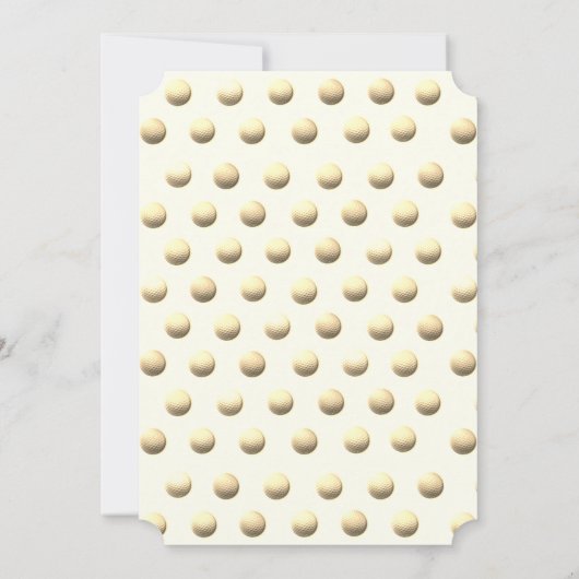 Golf Theme Party Kaart (Achterkant)