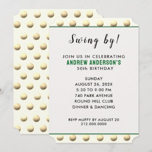 Golf Theme Party Kaart