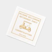 Golf Theme Retirement Party Folie Gestempeld serve Servetten (Links)