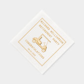 Golf Theme Retirement Party Folie Gestempeld serve Servetten (Rechts)