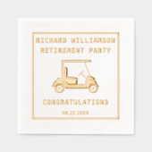 Golf Theme Retirement Party Folie Gestempeld serve Servetten (Voorkant)