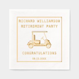 Golf Theme Retirement Party Folie Gestempeld serve Servetten