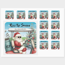 Golf Theme Rizz the Season 67 Name Vierkante Sticker