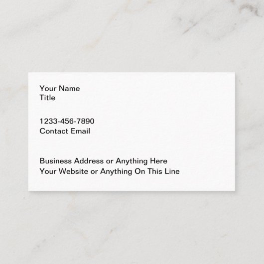 Golf Theme Schilderachtig Visitekaartjes (Achterkant)