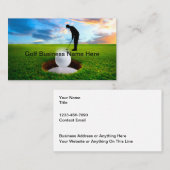Golf Theme Schilderachtig Visitekaartjes (Voorkant / Achterkant)