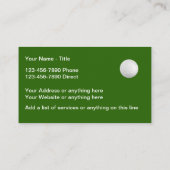 Golf Theme Trainer Instructor Visitekaartje (Achterkant)