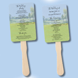 Golf Theme Wedding Ceremony Order of Service  Handwaaier