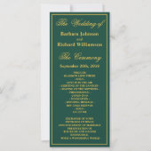 Golf Theme Wedding Order of Service Program (Voorkant)