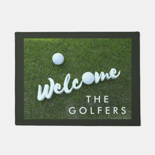 Golf Theme Welkom Golfers Doormat Deurmat (Voorkant)