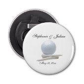 Golf Theme White Bottle Opener (Voorkant)