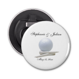 Golf Theme White Bottle Opener