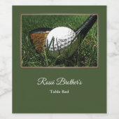 Golf Theme Wijn Etiket (Enkel label)