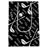 Golf themed Birthday Medium Cadeauzakje (Achterkant)