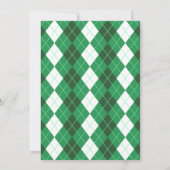 Golf Themed Birthday Party Modern Preppy Green Kaart (Achterkant)