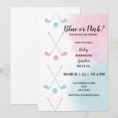 Golf themed gender onthulling kaart (Voorkant / Achterkant)