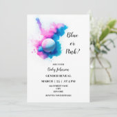 Golf themed gender onthult uitnodiging (Staand voorkant)