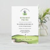 Golf Themed retirement PAR- TEE  Kaart (Staand voorkant)