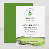 Golf Themed retirement PAR- TEE  Kaart (Voorkant / Achterkant)