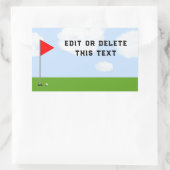 Golf Thgerespecteerd Rechthoekige Sticker (Tas)