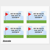 Golf Thgerespecteerd Rechthoekige Sticker (Vel)