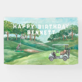 Golf Thgerespecteerd | Welkomstbanner van Birthday Spandoek