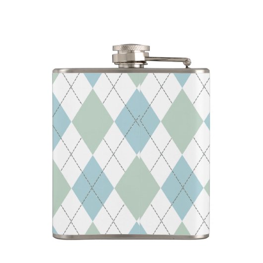 Golf Thgerespecteerde Argyle Gepersonaliseerd Mono Heupfles (Achterkant)