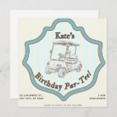 Golf Thgerespecteerde Birthday Party Feestdagenkaart (Voorkant / Achterkant)