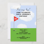 Golf Thgerespecteerde Birthday Party Kaart (Voorkant)