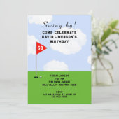 Golf Thgerespecteerde Birthday Party Kaart (Staand voorkant)