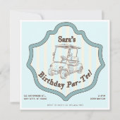 Golf Thgerespecteerde Birthday Party Kaart (Voorkant)