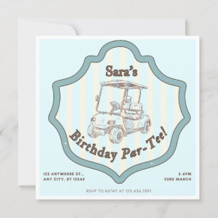 Golf Thgerespecteerde Birthday Party Kaart