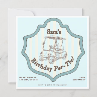 Golf Thgerespecteerde Birthday Party Kaart