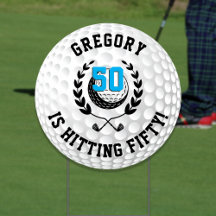 Golf Thgerespecteerde Birthday Yard Sign