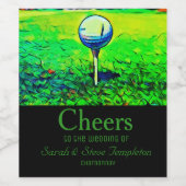 Golf Thgerespecteerde Wedding Wine Labels Wijn Etiket (Enkel label)