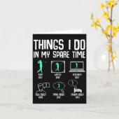 Golf Things I Do In My Spare Time Golfer Kids Boys Kaart (Gele Bloem)