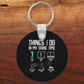 Golf Things I Do In My Spare Time Golfer Kids Boys Sleutelhanger (Voorkant)