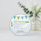 Golf Thleparty Fotouitnodiging Kaart (Staand voorkant)