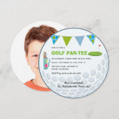 Golf Thleparty Fotouitnodiging Kaart (Voorkant / Achterkant)