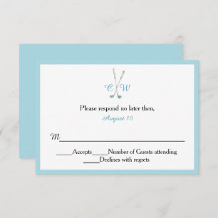 Golf ThMED Monogrammed Wedding RSVP