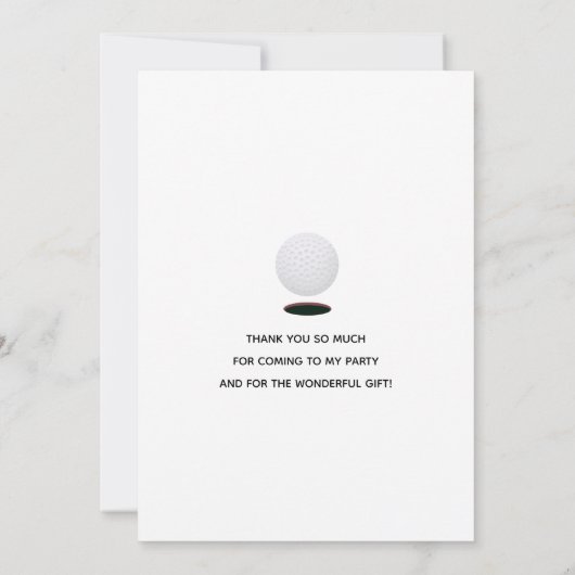 Golf Threspect Birthday Bedankkaart (Achterkant)