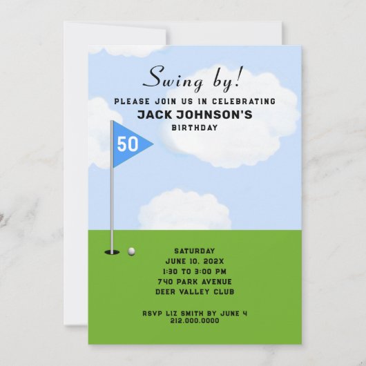 Golf Threspect Birthday Kaart (Voorkant)