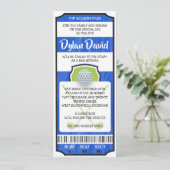 GOLF TICKET Bar/Bat Mitzwa uitnodiging (Staand voorkant)